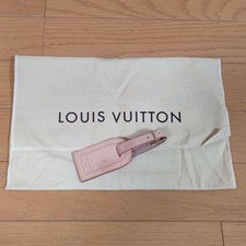 Louis Vuitton Leather Travel luggage name tag Authentic