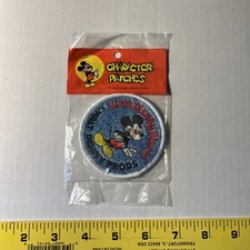 Vintage Mickey Mouse Character Patch Walt Disney World Productions 1970s Sealed