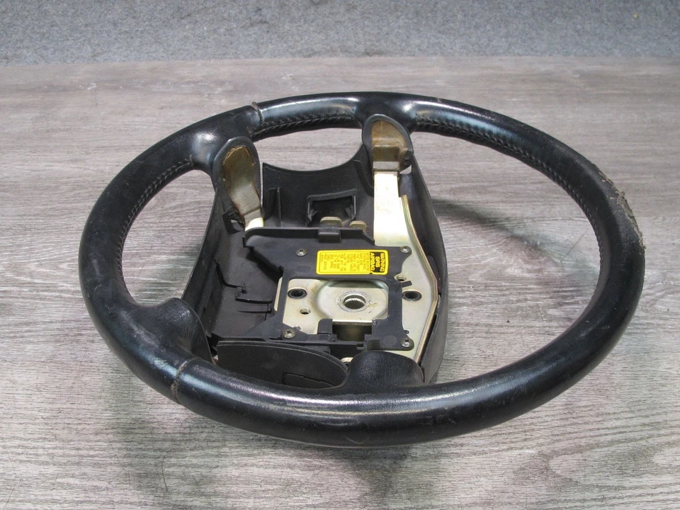 90-96 NISSAN Z32 300ZX TURBO 4 RADIOS CUERO DIRECCIÓN NEGRO OEM Foto 4 de 4