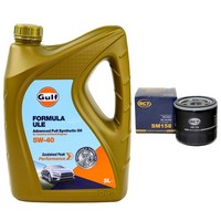 MotoröL Set Gulf Formula ULE 5W-40 5 Liter + ÖLfilter FüR Dacia Fiat Mercedes