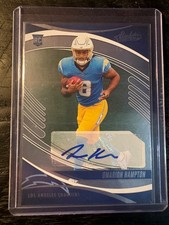 2025 Panini Absolute Football Omarion Hampton #166 Chargers Rookie Autograph
