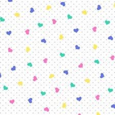 Hearts Multi Comfy Flannel Fabric