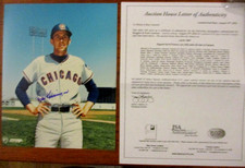 1969 Don Kessinger Autographed 8 X 10 Photo Chicago Cubs with JSA COA!