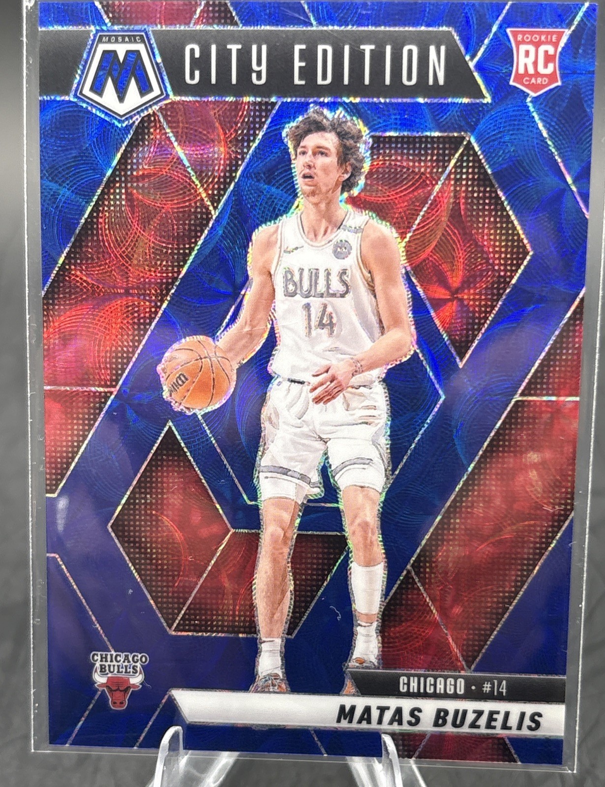 Matas Buzelis 2024 Mosaic City Edition International Blue Prizm /35 Rookie RC