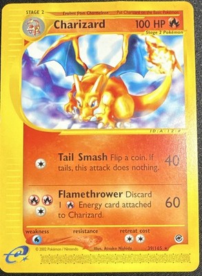 Charizard 039/165 Expedition Base Set e-Card Rare Regular Eng 2002 - MP