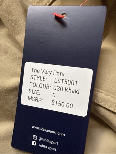 LOHLA SPORT THE VERY PANT KHAKI GRÖSSE 0 2 10 GOLF DAMEN NEU Neu mit Etikett - Bild 3 von 8