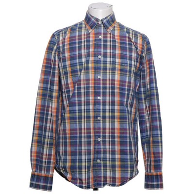 GANT, Hemd, Größe: M, Indigo Madras, Blau/Mehrfarbig, Baumwolle, Karo #5BP