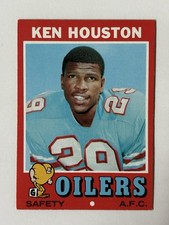 1971 Topps Ken Houston #113 (RC) Oilers Hall Of Fame NFL Football Card NM