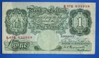 1948 Bank of England, One pound £1 Peppiatt Prefix "B57B" banknote [34758]
