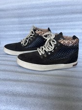 Inkkas brown suede aztec print lace up high tops new Size W5 M3