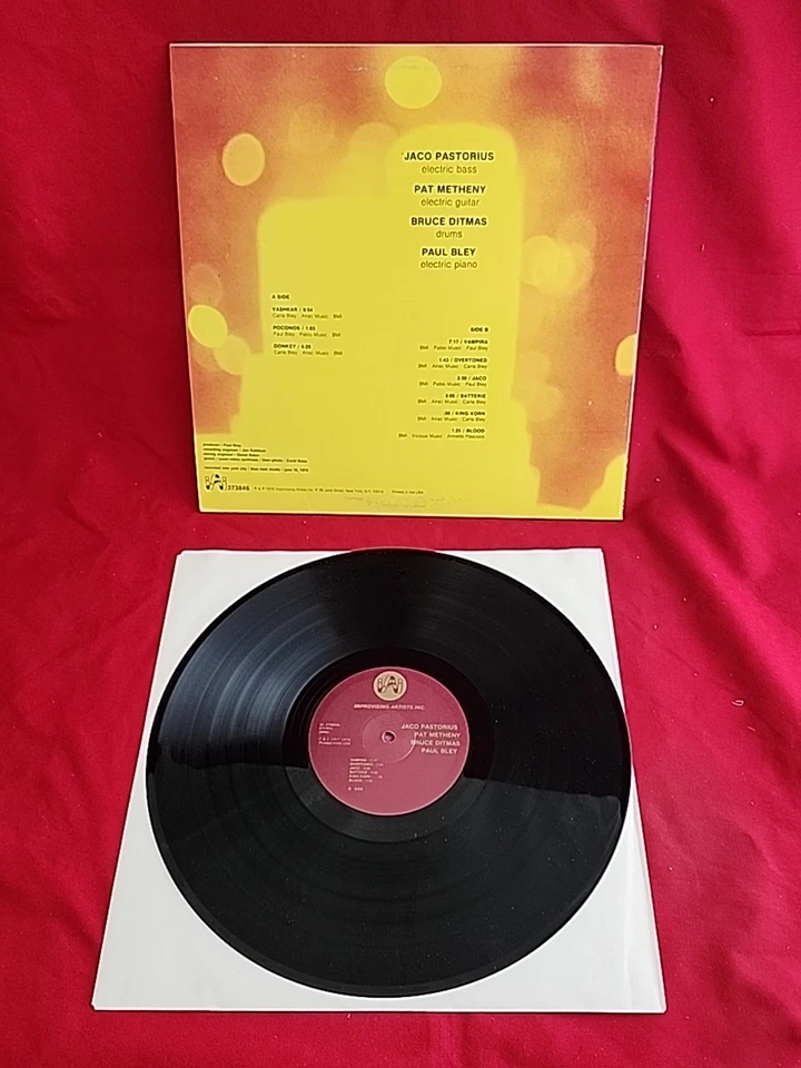 Jaco Pastorius Pat Metheny Bruce Ditmas Paul Bley Lp Vinyl Record Album - Image 2 of 2