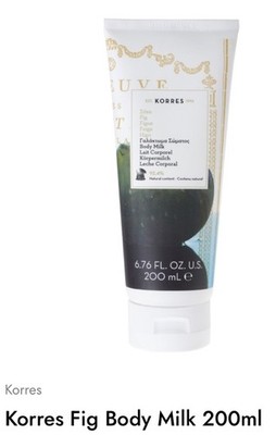 Korres Fig Moisturizing Body Milk Full Size 6.76 fl oz