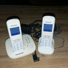 2x Panasonic Kx TGA551 Schnurloses Telefon mit Ladestation Weis Inkl 4x AAA Akku