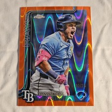 Topps Chrome Update Jonathan Aranda Orange Wave serial 2/25 Rays 2025