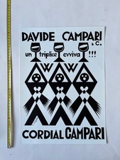 Fortunaro Depero Campari poster design  1970 vintage poster