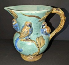 Vintage Flaxman Wade Heath Ware Love Birds Tree Branch Pitcher Jug, England