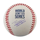 Mookie Betts Dodgers Autographed 2020 World Series Logo Baseball Beckett