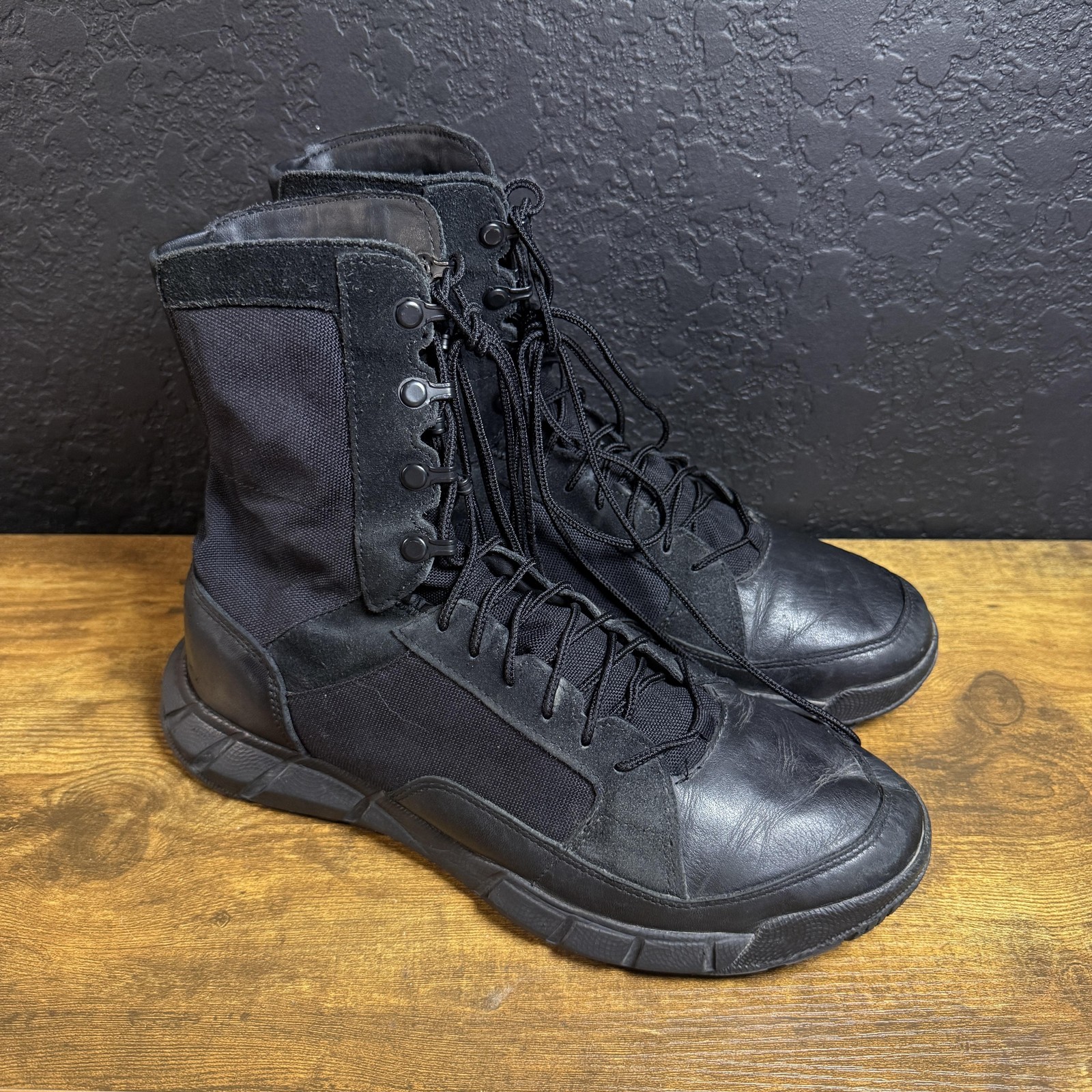 Oakley Combat Boots Mens Size 10.5 Black Leather Tactical Military Lace Up-image