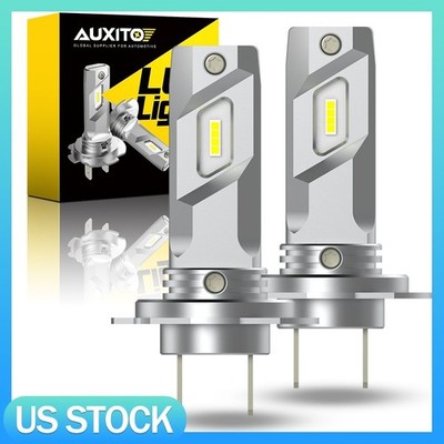 H7 LED Headlight Bulbs Kit High/Low Beam 6500K White 600% Brighter Lamps