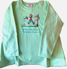 VINTAGE QUACKER FACTORY MINT GREEN SWEATSHIRT RABBIT GARDENING,EMBROIDERED, 3XL