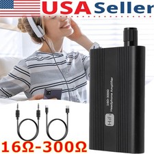 16-300 HIFI Headphone Amplifier Portable Earphone AMP 3.5mm w/ Audio USB Cable
