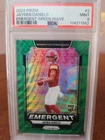 2024 Panini Prizm Emergent Jayden Daniels #2 Green Wave Prizm (RC) PSA 9