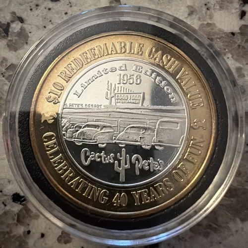 Cactus Petes Resort Casino Jackpot Nevada Gaming Token .999 Fine Silver Round