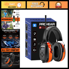 Bluetooth Hearing Protection Headphones with AM FM Radio - 31dB Noise Reduction,