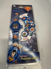 NEW DC Comics SUPERMAN Kids Projection Watch Projects 10 Pictures Unopened