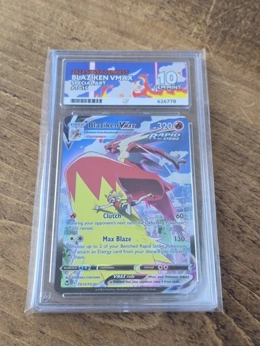 Pokemon TCG Blaziken VMAX Silver Tempest TG15/TG30 ACE Gem Mint 10
