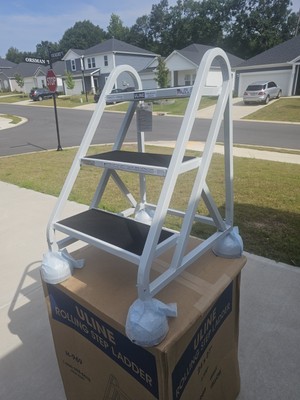 Uline 3 Step Rolling Ladder, H969