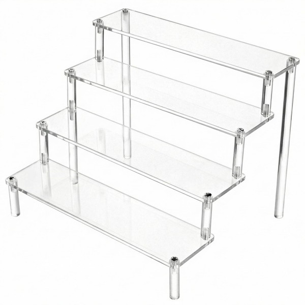 Acryl Display StäNder 4 Stufig Transparent Regal FüR Figuren Schmuck Cupcake-image