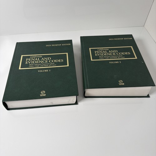 California Penal And Evidence Codes 2024 Volume 1 & 2