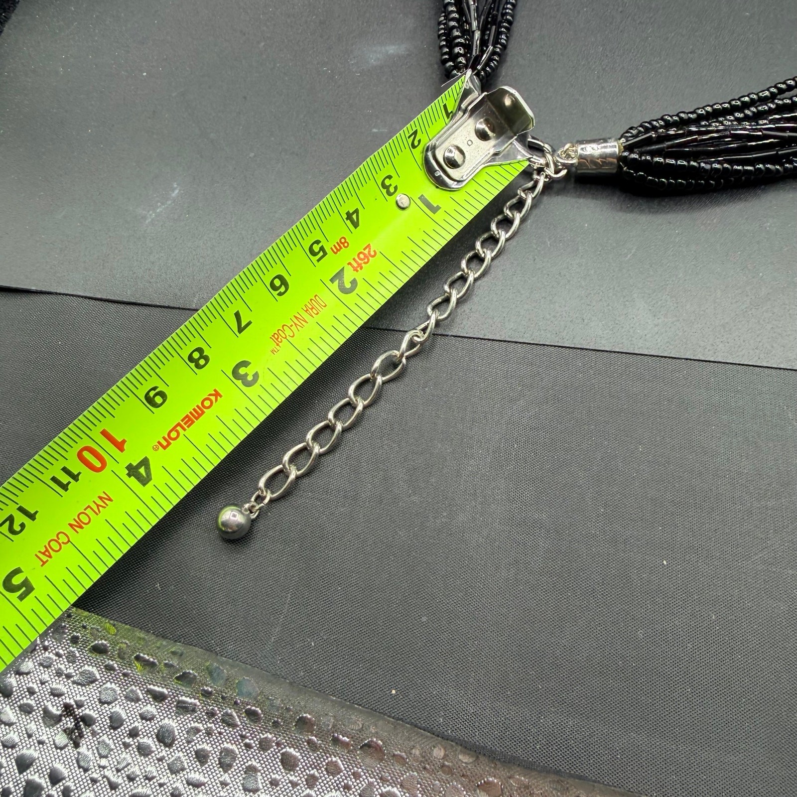 Chico’s Multi Strand Beaded Statement Necklace Bl… - image 11