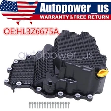 New 1 Pcs Black Engine Oil Pan HL3Z6675A Fits For 2017-2019 Ford F-150 V6 3.5L