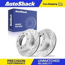 Front Drilled Slotted Brake Rotors For 2011-2025 Chevrolet Silverado 2500 Hd