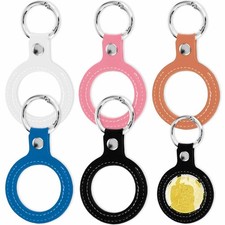 5 Pcs PU Leather Coin Holder Keychain AA Coin Holder AA Chip Holde Cute Coin Pou