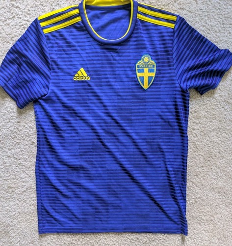 Adidas Sweden National Soccer Team Jersey 2018 Away Size M