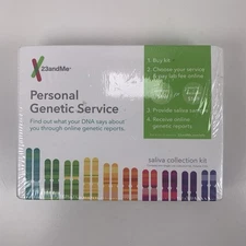 23 and Me Personal Genetic Service DNA Saliva Collection Kit Exp 10/2019 SEALED