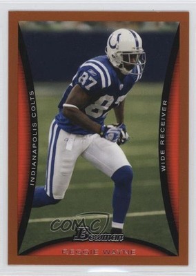 2008 Bowman Orange 104/250 Reggie Wayne #57 2n9