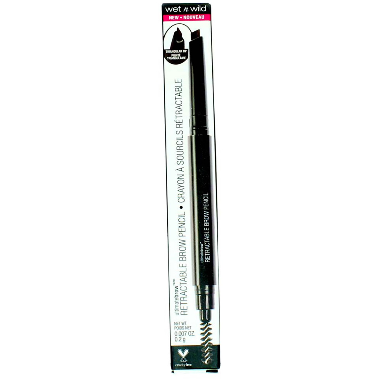 4 Pack Wet n Wild Ultimate Brow Retractable Eyebrow Pencil, Dark Brown 628A