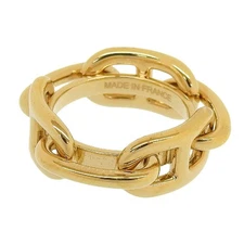 beautiful HERMES Legato Chaine d Ancre scarf ring gold with box and storage b
