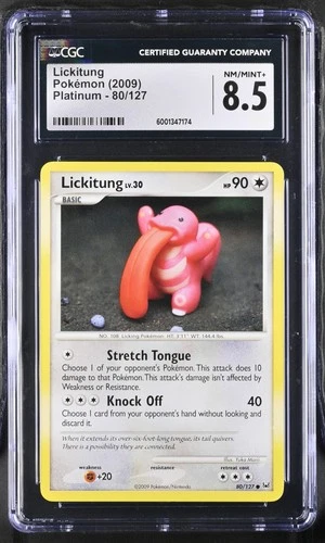 Pokémon Lickitung 80/127 LP 2009 Cgc 8.5 80/127
