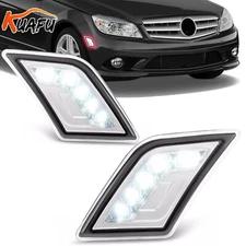 Clear Turn Signal LED Side Marker Lights For Mercedes-Benz W204 C300 C350 C63