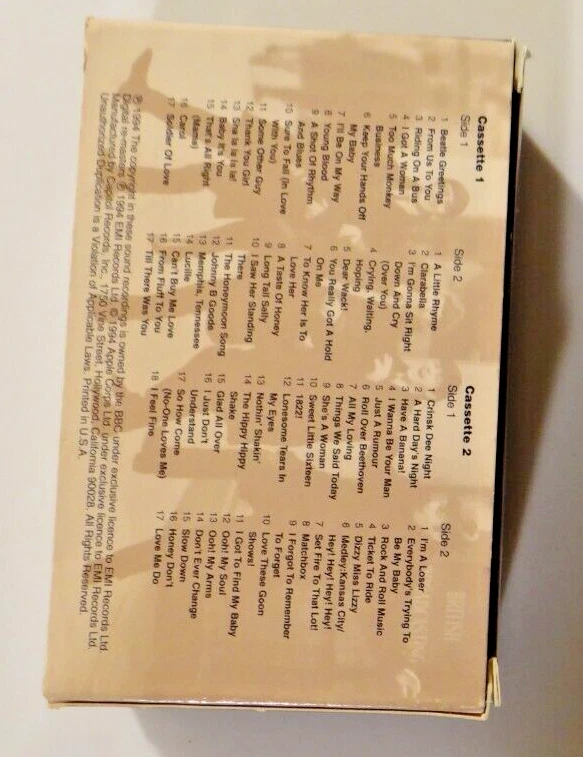 The Beatles Live at the BBC Double Cassette Tape Set with Booklet 1994 EX Rare! - Image 3 of 4