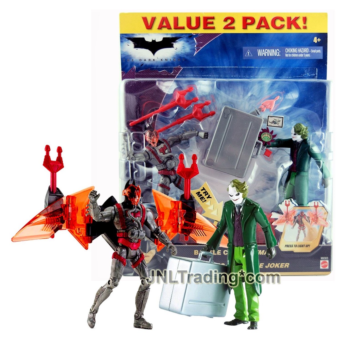 Yr 2008 DC Dark Knight Figure Set BATTLE CAPE BATMAN Vs DESTRUCTO 