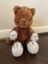 Vintage Dakin Brown Striped Plush Meow Mix Talking Cat Kitty With Pull String