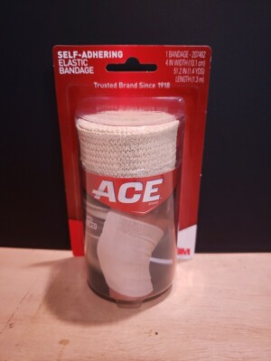 ACE 207462: Self-Adhering Elastic Bandage, 4 Inches - Tan - NEW