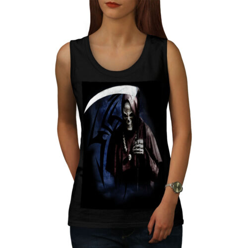 Grim Reaper Death Kill Womens Tank Top, Crazy Athletic Sports Shirt - Photo 1/3