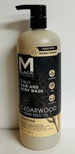 M Black  Cedarwood 2-in-1 Hydrating Hair  Body Wash with Hemp Oil 33.8 fl oz